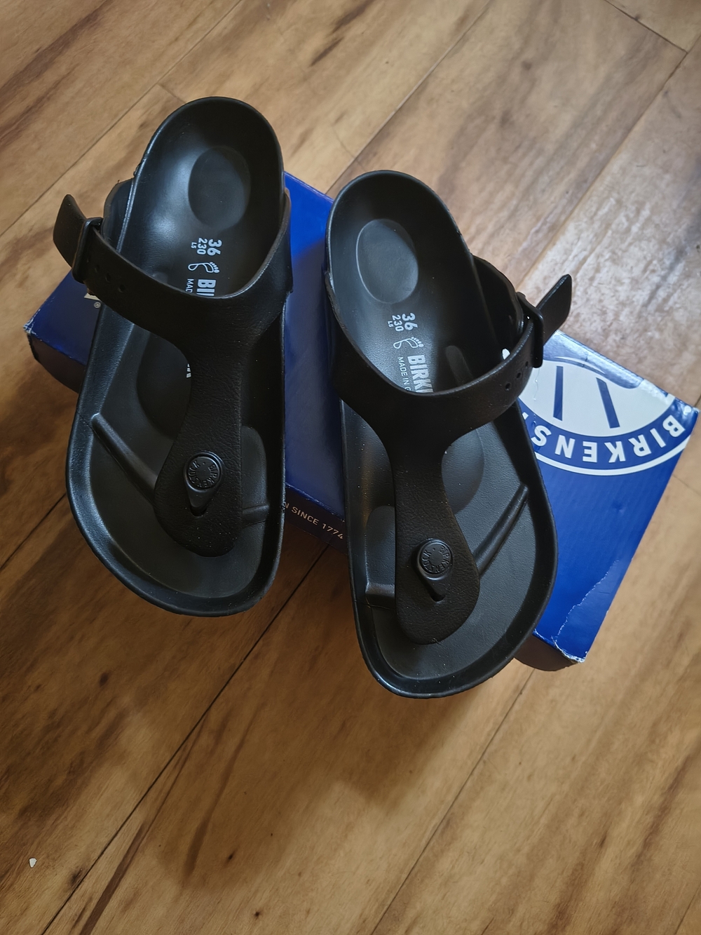 Women's Birkenstock Black Gizeh EVA Thong Sandals